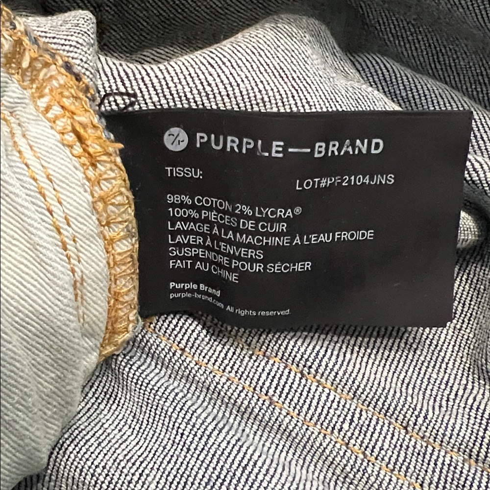 Purple Brand Style No. 0002 Button Fly Skinny Jean with Paint Splatter Size 31 - Picture 4 of 12
